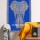 Blue Gold Elephant Tapestry - Fabric Poster Size 30X45 Inch