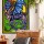 Multicolored Angry Dragon Tapestry - Poster Size 30X40 Inch