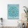 White & Green Peacock Mandala Tapestry - Poster Size 30X45 Inch
