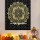 Black Gold Lotus Mandala Tapestry - Poster Size 30X45 Inch