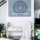Black and White Elephant Medallion Mandala Tapestry - Poster Size 30X45 Inch