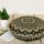 Sparkly Black Gold Lotus Mandala Round Floor Pillow Cover - 32 Inch