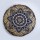 Blue Gold Lotus Mandala Round Floor Pillow Cover - 32 Inch