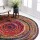 Bohemian Round Chindi Multicolored Braided Rug - 5 Ft Large