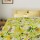 White & Yellow Multi Bohemian Owl Print Indian Kantha Quilt Blanket Bedspread - Twin Size