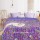 Purple Multicolored Bohemian Kantha Embroidered Cotton Quilt Blanket Bedding Throw - Queen Size