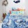 Blue Owls Sitting on Tree Bohemian Indian Kantha Quilt Blanket Bedspread - Twin Size 