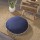 Oversized Navy Blue Round Floor Pillow Cover with Pom Pom for Extra Sitting - 32 Inch