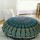 Blue Bohemian Medallion Round Floor Pillow Cover - 18 Inch