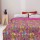 Pink Multi Boho Frida Kahlo Printed Kantha Quilt Blanket Throw - Queen Full Size