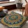 Yellow Blue Multi Large Boho Mandala Square Floor Pillow Cover - 36X36 Inch