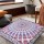 Blue Pink Peacock Medallion Circle Featuring Large Boho Mandala Square Floor Pillow Cover - 36X36 Inch