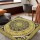 Yellow Elephants Medallion Circle Featuring Large Boho Mandala Square Floor Pillow Cover - 36X36 Inch
