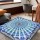 Large White Blue Multi Peacock Mandala Square Floor Pillow Cover - 36X36 Inch