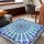 Large White Blue Multi Peacock Mandala Square Floor Pillow Cover - 36X36 Inch