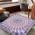 White Pink Blue Large Boho Mandala Square Floor Pillow Cover - 36X36 Inch