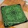 Black Green Lotus Mandala Large Boho Square Floor Pillow Cover - 36X36 Inch