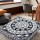 Black White Birds Medallion Circle Mandala Square Floor Pillow Cover - 36X36 Inch