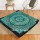 Black Green Rangoli Large Boho Mandala Square Floor Pillow Cover - 36X36 Inch