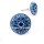 Blue Multi Bohemian Vintage Style Handmade Ceramic Knob Set of 2  for Cupboard, Dresser & Kitchen Cabinets