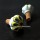 Yellow Multi Hand Painted Ceramic Wine Bottle Stopper