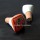 Orange Multi Hand Painted Square Ceramic Wine Bottle Stopper with Cork