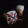 Red & White Ceramic Square Wine Bottle Stopper with Cork