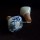 Blue Floral Leaves Ceramic Square Wine Bottle Stopper with Cork
