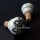 Black & White Round Floral Ceramic Wine Bottle Stopper with Cork