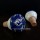 Blue White Round Floral Wine Bottle Stopper with Cork