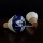 Blue & White Floral Ceramic Wine Bottle Stopper with Cork