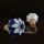 Blue White Big Flower Ceramic Wine Bottle Stopper with Cork
