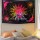 Black Multicolored Tie Dye Indian Sun Moon Wall Tapestry - Twin Size