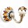 White Colorful Boho Vintage Hand Painted Flower Porcelain Ceramic Wall Hook Towel Hanger