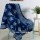 Indigo Palm Tree Hand Boho Cotton Throw Blanket - 50X70 Inch