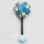 Bohemian Turquoise Flowers Porcelain Ceramic Wall Hook