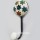Bohemian Multicolored Flowers Hand Painted Porcelain Ceramic Wall Hook