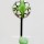 Bohemian White Green Flowers Painted Porcelain Ceramic Wall Hook