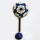 Bohemian Blue & White Flower Painted Porcelain Ceramic Wall Hook