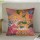 Large Peach Multi Decorative & Accent Kantha Throw Pillow Cover 24X24 Inch