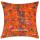 Large Orange Birds Floral Bohemian Decorative Square Kantha Throw Pillow Cover - 24X24 Inch