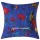 Large Blue Birds Floral Bohemian Decorative Square Kantha Throw Pillow Cover - 24X24 Inch