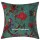 Large Green Birds Floral Bohemian Decorative Square Kantha Throw Pillow Cover - 24X24 Inch