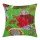 Large Parrot Green Multi Decorative & Accent Kantha Throw Pillow Cover 24X24 Inch