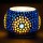 Multicolored Bubble Circle Mosaic Glass Votive Tea Light Candle Holder