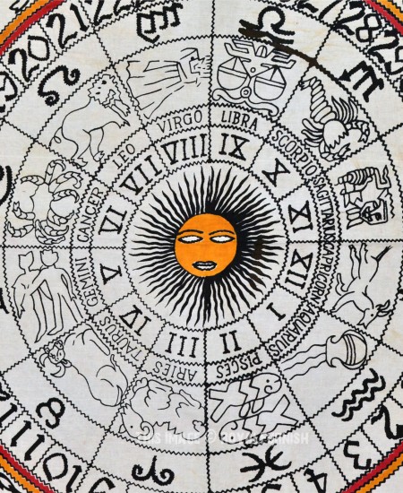 Black and white zodiac tapestry hotsell
