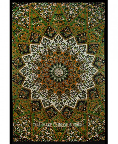 Black Twin Indian Star Print Hippie Dorm Decor Tapestry Wall Hanging ...