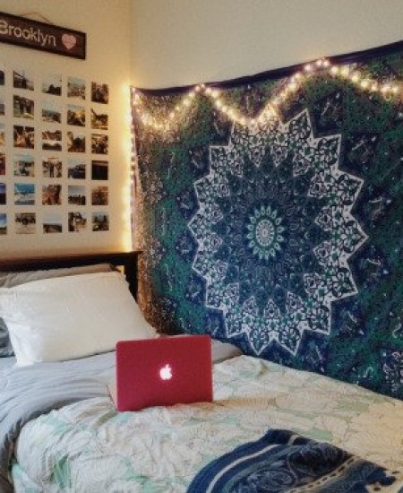 Indian Star Mandala Tapestry Hippie Wall Hanging Bohemian Bedspread Dorm Decor 