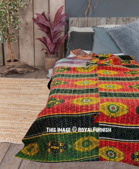 Kantha Throw Quilts & Blankets  Vintage, Handmade & Indian Style